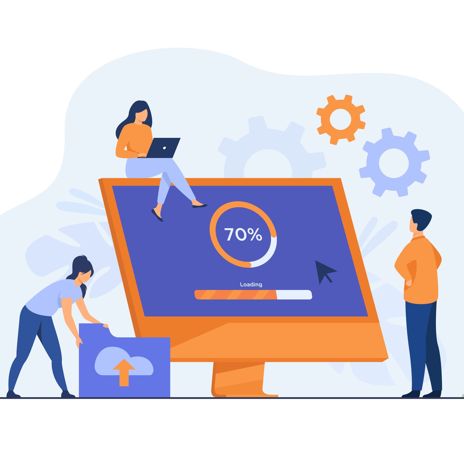 Image de d'un site se mettant à jour